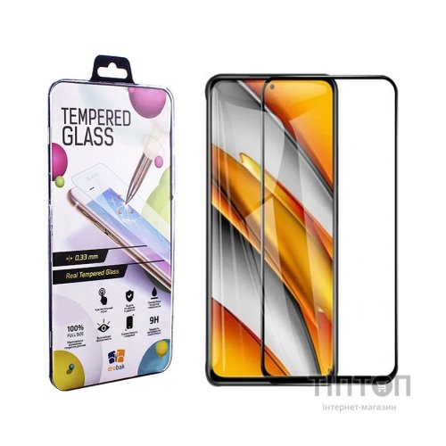 Скло захисне Drobak Poco F3 Black Frame A+ (494902)