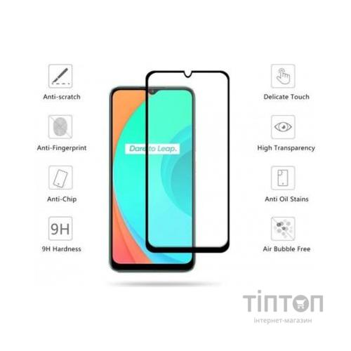 Скло захисне Drobak Realme C11 Full Cover Full Glue (Black) (222223) (222223)