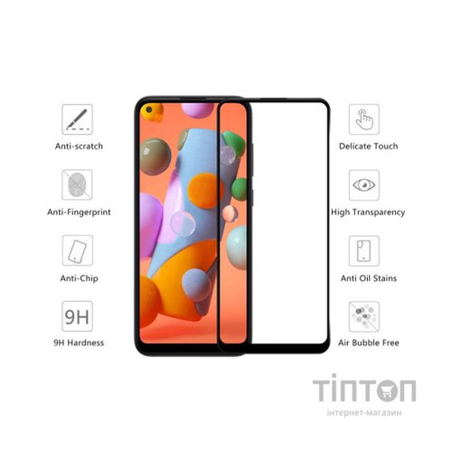 Скло захисне Drobak Samsung Galaxy A11 Black Frame A+ (494921)