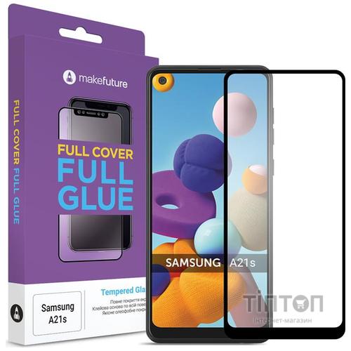 Скло захисне MakeFuture Samsung A21s Full Cover Full Glue (MGF-SA21S)