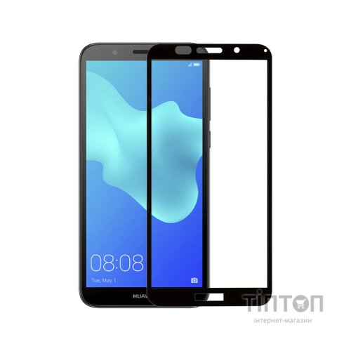 Скло захисне PowerPlant Full screen Huawei Y5 (2018), Black (GL604913)