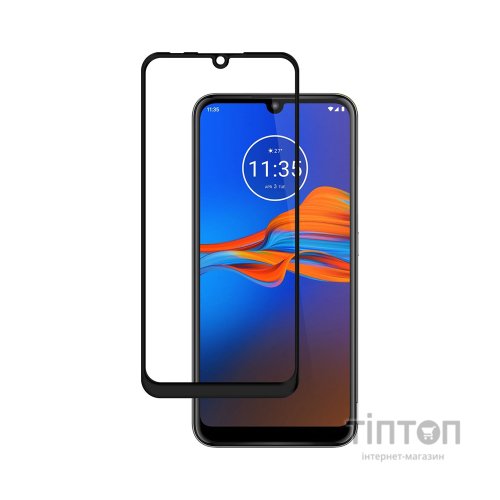 Скло захисне PowerPlant Full screen Motorola Moto E6 Plus, Black (GL609413)