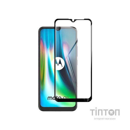 Скло захисне PowerPlant Full screen Motorola Moto G9, Black (GL609376)