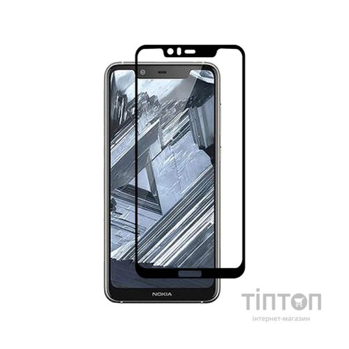 Скло захисне PowerPlant Full screen Nokia 5.1 Plus, Black (GL606238)