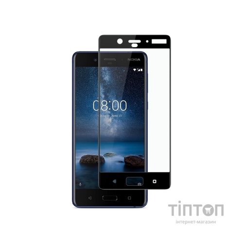 Скло захисне PowerPlant Full screen Nokia 8 Black (GL605224)