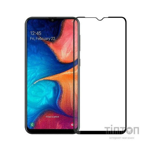 Скло захисне PowerPlant Full screen Samsung Galaxy A20, Black (GL606849)