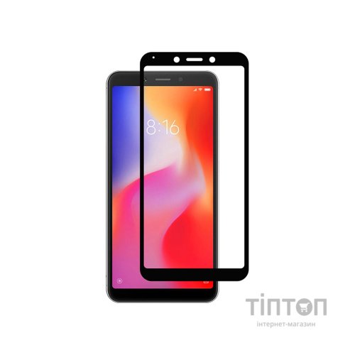 Скло захисне PowerPlant Full screen Xiaomi Redmi 6, Black (GL605552)