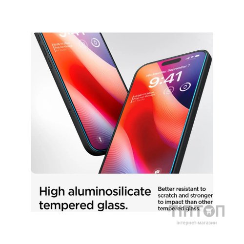 Скло захисне Spigen iPhone 16/15 Glas tR SLIM HD (1 Pack) (AGL06910)