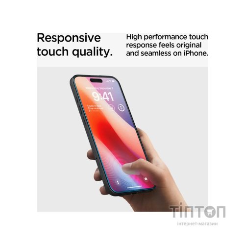 Скло захисне Spigen iPhone 16/15 Glas tR SLIM HD (1 Pack) (AGL06910)