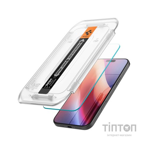 Скло захисне Spigen iPhone 16 Pro Glas.tR EZ Fit (2 Pack) (AGL07928)