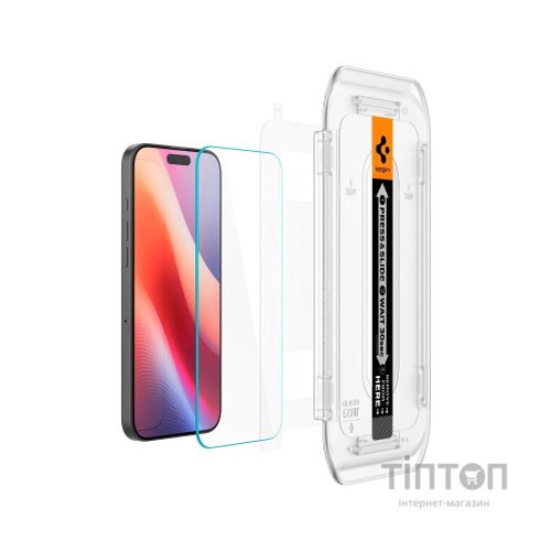 Скло захисне Spigen iPhone 16 Pro Glas.tR EZ Fit (2 Pack) (AGL07928)