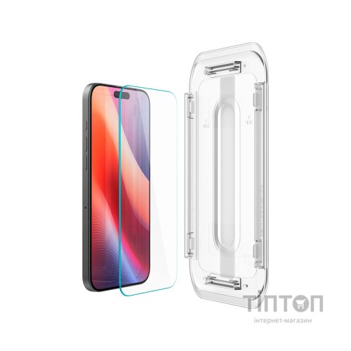 Скло захисне Spigen iPhone 16 Pro Glas.tR EZ Fit (2 Pack) (AGL07928)