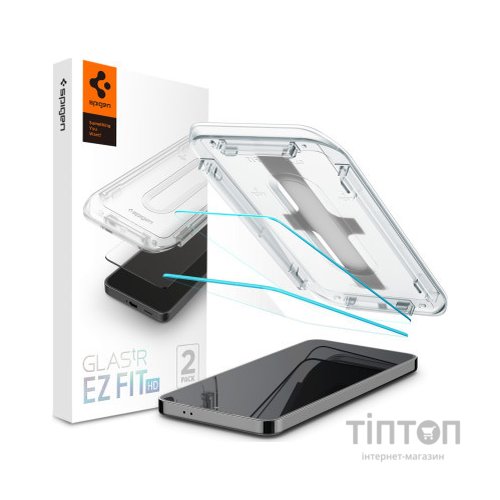 Скло захисне Spigen Samsung Galaxy S24 tR EZ Fit HD (2 Pack) (AGL07440)