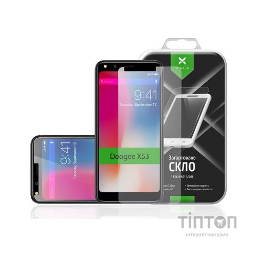 Скло захисне Vinga для Doogee X53 (VTPGS-DX53)