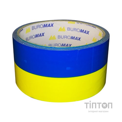 Скотч Buromax 48 мм х 35 м Синьо-жовта (BM.7007-85)