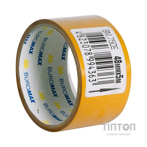 Скотч Buromax двосторонній на поліпропіленовій основі 48 мм х 5 м (BM.7509)