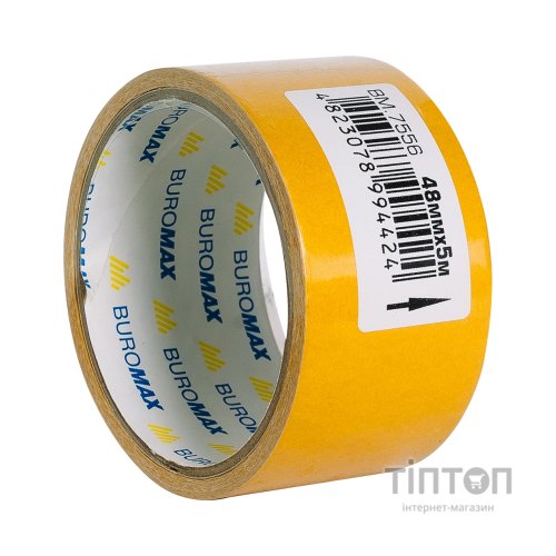 Скотч Buromax двосторонній на тканинній основі 48 мм х 5 м (BM.7556)