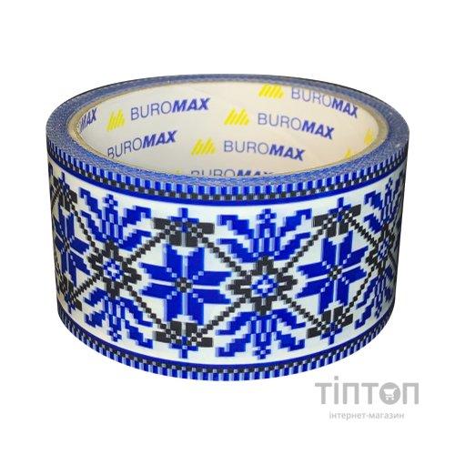 Скотч Buromax Вишиванка 48 мм х 35 м Синя (BM.7007-68)