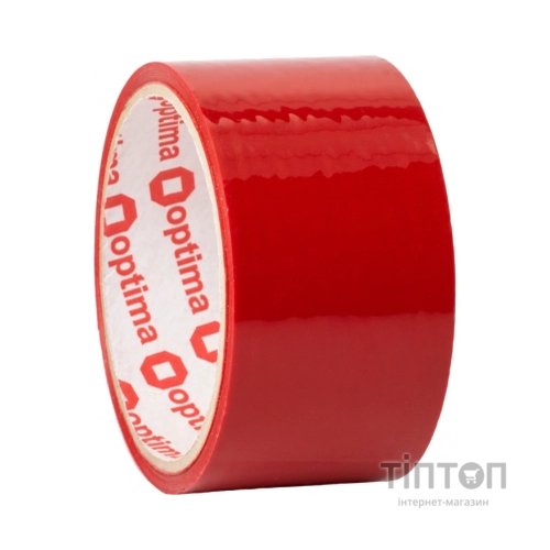 Скотч Optima 48 мм х 30 м, червоний (O45304-03)