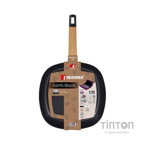 Сковорода Bergner Гриль Earth Black 28 см (BG-34625-BK)