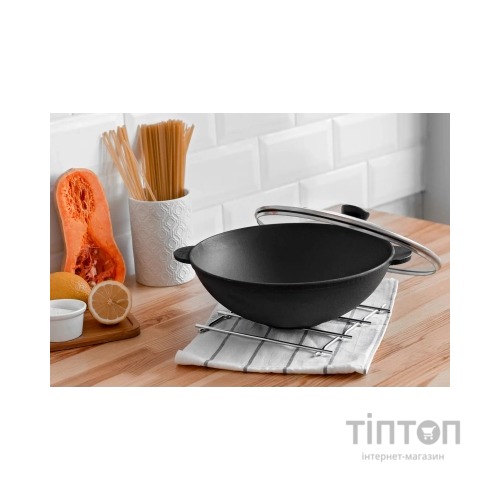 Сковорода Brizoll чавунна WOK 3,7 л 280х96 мм (W28)