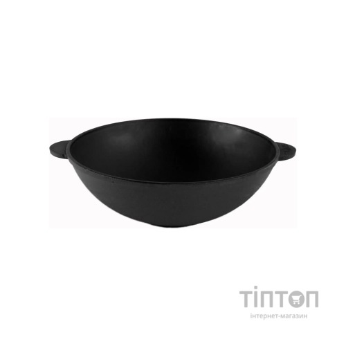 Сковорода Brizoll чавунна WOK з чавунною кришкою 3,7 л 280х96 мм (W28-1)