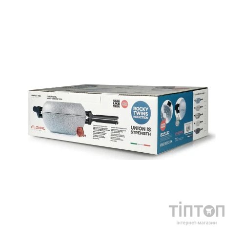 Сковорода Flonal Dura Induction Rocky Twins 28 см подвійна з решіткою (RKIWP2830)