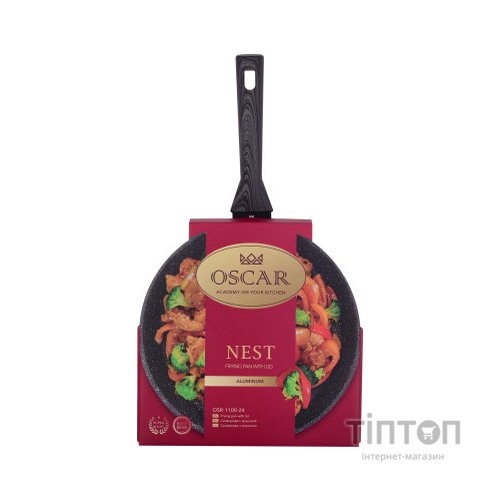 Сковорода Oscar Nest з кришкою 24 см (OSR-1100-24)