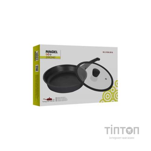 Сковорода Ringel Zitrone black с крышкой 28 см (RG-2108-28 BL)