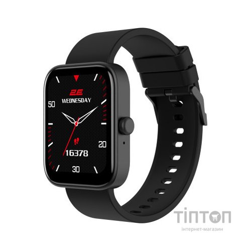 Смарт-годинник 2E Alpha SQ Music Edition 46mm Black (2E-CWW40BK)
