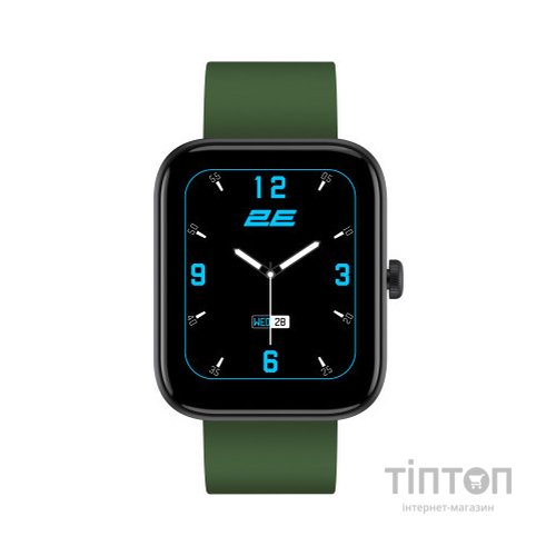 Смарт-годинник 2E Alpha SQ Music Edition 46mm Black-Green (2E-CWW40BKGN)