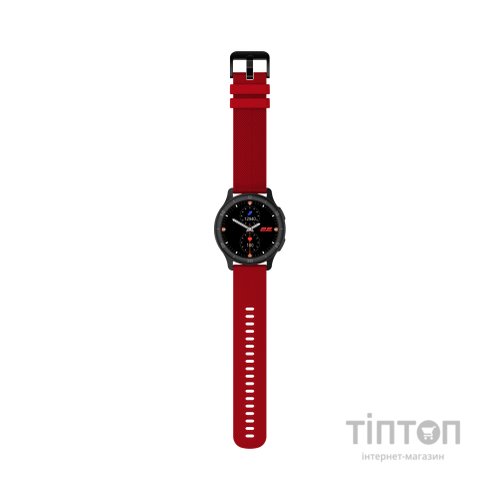 Смарт-годинник 2E Motion GT2 47mm Black-red + ремінець зелений (2E-CWW21BKRD-WS)
