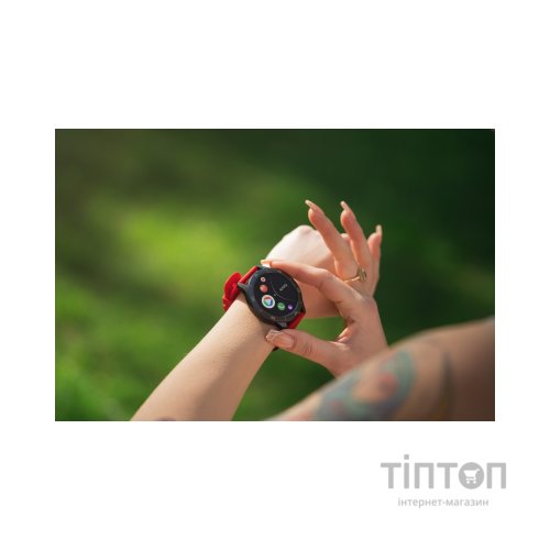 Смарт-годинник 2E Motion GT2 47mm Black-red + ремінець зелений (2E-CWW21BKRD-WS)