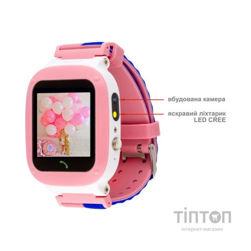 Смарт-годинник Amigo GO004 Splashproof Camera+LED Pink (746404)