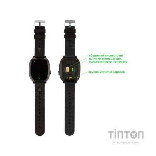 Смарт-годинник Amigo GO005 4G WIFI Kids waterproof Thermometer Black (747016)
