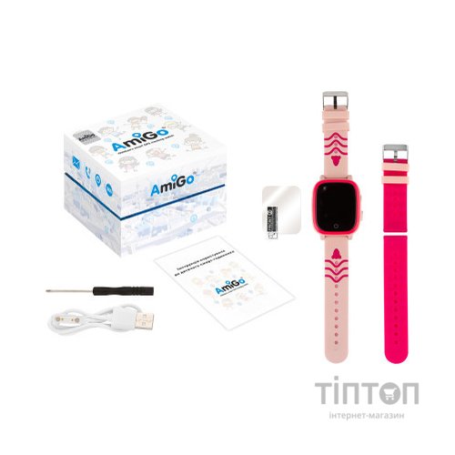 Смарт-годинник Amigo GO005 4G WIFI Kids waterproof Thermometer Pink (747018)