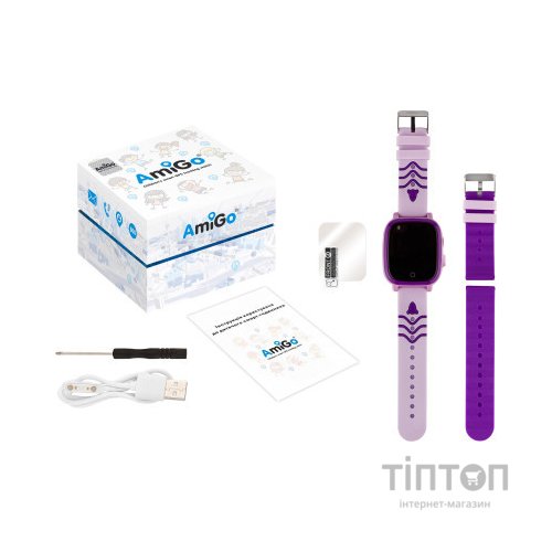 Смарт-годинник Amigo GO005 4G WIFI Kids waterproof Thermometer Purple (747019)