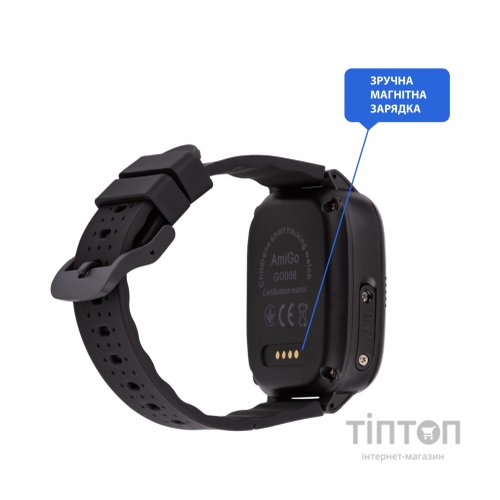 Смарт-годинник Amigo GO008 MILKY GPS WIFI Black (873291)