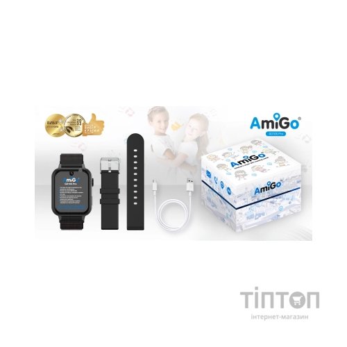 Смарт-годинник Amigo GO10S Pro WIFI Чорний Смарт-годинник для дітей (1182491)
