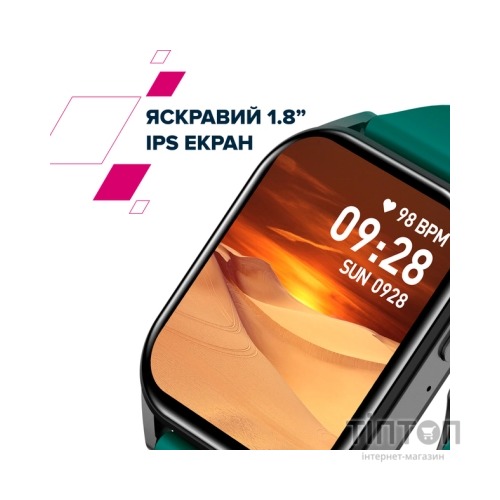 Смарт-годинник Canyon Chatter SW-58 BT-CALL Black Green (CNS-SW58BG)