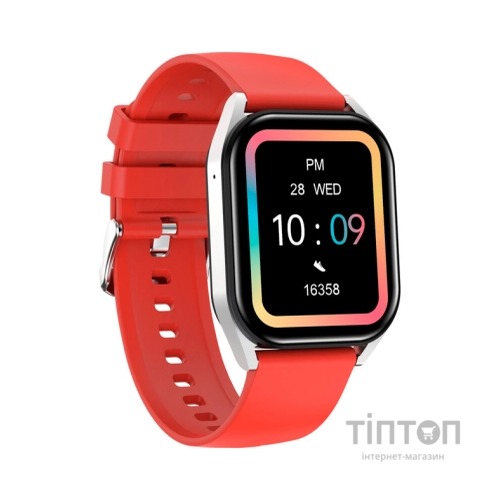 Смарт-годинник Canyon Chatter SW-58 BT-CALL Silver Red (CNS-SW58RR)