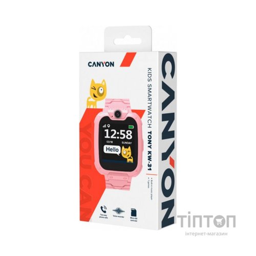 Смарт-годинник Canyon CNE-KW31RR Kids smartwatch Tony, Pink (CNE-KW31RR)