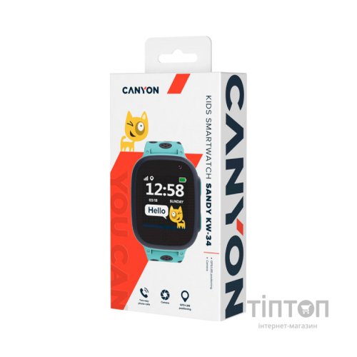 Смарт-годинник Canyon CNE-KW34BL Kids smartwatch Sandy, Blue (CNE-KW34BL)