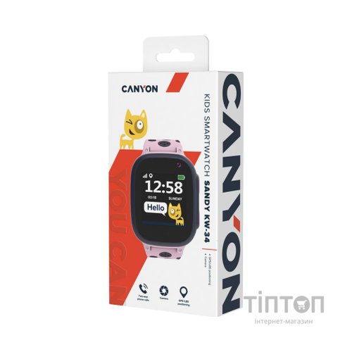 Смарт-годинник Canyon CNE-KW34PP Kids smartwatch Sandy, Pink (CNE-KW34PP)