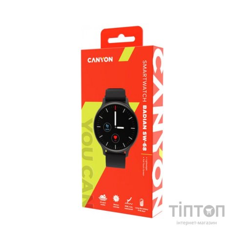 Смарт-годинник Canyon CNS-SW68BB Badian Black (CNS-SW68BB)
