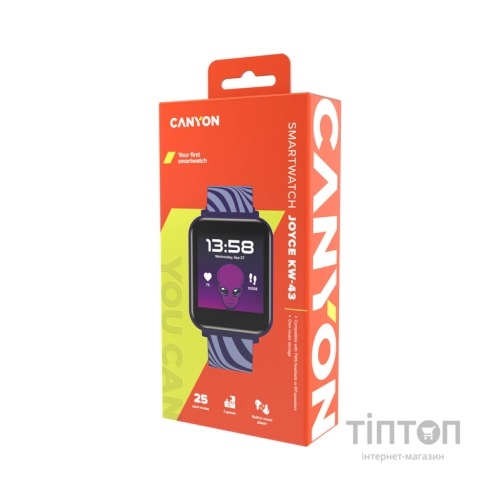 Смарт-годинник Canyon Joyce KW-43 DUAL BT Music Blue (CNE-KW43BL)