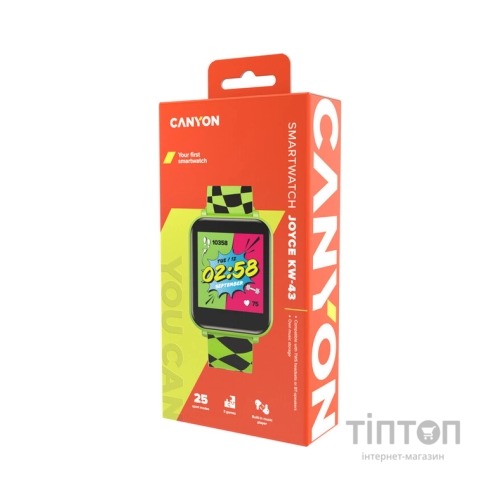 Смарт-годинник Canyon Joyce KW-43 DUAL BT Music Green (CNE-KW43YB)
