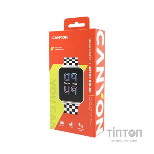 Смарт-годинник Canyon Joyce KW-43 DUAL BT Music White (CNE-KW43WB)