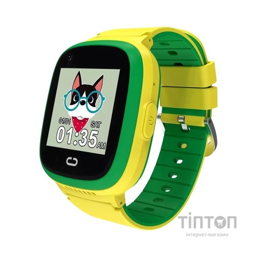 Смарт-годинник Canyon Sunny KW-48 Video 4G GPS Games Music Yellow/Green (CNE-KW48YG)