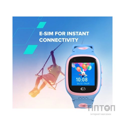 Смарт-годинник Canyon ZEFIR KW-49 E-SIM 4G GPS Blue Дитячий смарт-годинник (CNE-KW49BL)